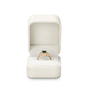 White Leather Ring Gift Box Wedding Ring Box Jewelry Gift Box for Birthday, Proposal, Engagement,Wedding, Valentine's Day (White,only one ring box)