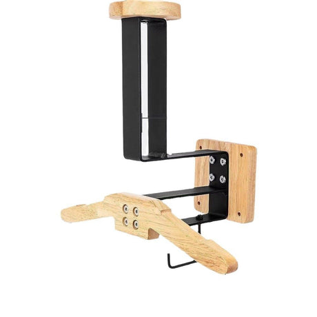 Helmet Holder- Motorcycle Helmet Rack Wall Mount , Solid Wood & Heavy Duty Helmet Wall Mount for Motorcycle/Football/Cycling Skiing/Gear Wall Hanger