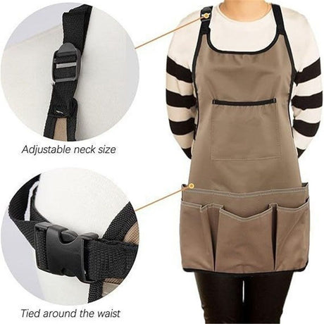 Heavy-Duty Garden Apron with 14 Pockets – Durable WaterProof Gardening Tool Apron for Women Gifts for Mum