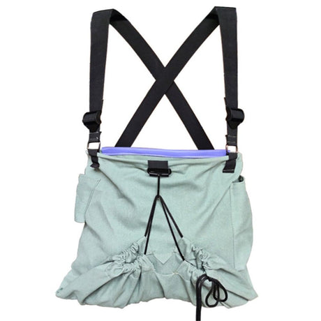 Drop Bottom Fruit Picking Bag, Large Adjustable Canvas Harvest Apron with Pockets for Orchard, Farm, Garden