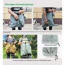 Drop Bottom Fruit Picking Bag, Large Adjustable Canvas Harvest Apron with Pockets for Orchard, Farm, Garden