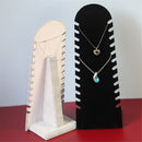 2 Pcs Set Bracelet Necklace Chain Display Pad with 12 Slots, Jewelry Organizer Display with Easel Stand for Chains