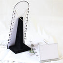 2 Pcs Set Bracelet Necklace Chain Display Pad with 12 Slots, Jewelry Organizer Display with Easel Stand for Chains