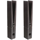 2 Pcs 12 Inch Jumbo Wooden Clothespins Large Clothespin Towel Holder Giant Wooden Clothes Pins Large Clothes Clips with Spring for DIY Craft Winter Farmhouse Bathroom Laundry Room(black)