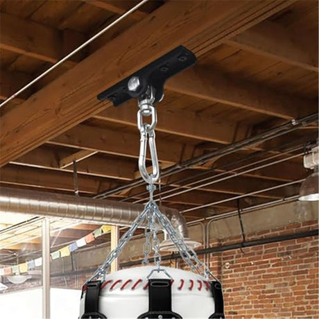 Heavy Bag Hanger - Heavy Duty Punching Bag Mount Hanger Bracket,360° Rotation Wall Ceiling Mount Wood Beam Hook for Boxing Muay Thai Training,Aerial Yoga Swing & Hammock