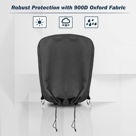 Electric Tongue Jack Cover- 900D Oxford Fabric Waterproof Protective- Travel Trailer Accessories for Outside Protection（no Chain Hooks）