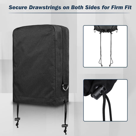 Electric Tongue Jack Cover- 900D Oxford Fabric Waterproof Protective- Travel Trailer Accessories for Outside Protection（no Chain Hooks）