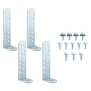 8 Pack Hurricane Condenser Brackets with Screws Hurricane Clips Universal Tie Down Kit Heavy-Duty Galvanized Steel Brackets for Concrete & Masonry Condenser Pad