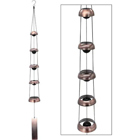 Copper Wind Chimes, Temple Wind Chime,Feng Shui Wind Chimes for Home Yard Outdoor Decoration Bell Wind Chimes Temple Wind Bell Copper Wind Chimes with 5 Bells Feng Shui Wind Chime Memorial