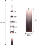 Copper Wind Chimes, Temple Wind Chime,Feng Shui Wind Chimes for Home Yard Outdoor Decoration Bell Wind Chimes Temple Wind Bell Copper Wind Chimes with 5 Bells Feng Shui Wind Chime Memorial
