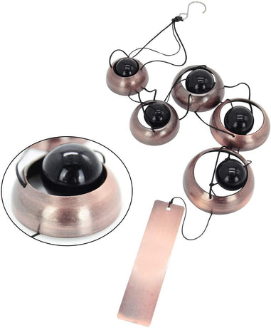 Copper Wind Chimes, Temple Wind Chime,Feng Shui Wind Chimes for Home Yard Outdoor Decoration Bell Wind Chimes Temple Wind Bell Copper Wind Chimes with 5 Bells Feng Shui Wind Chime Memorial
