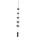 Copper Wind Chimes, Temple Wind Chime,Feng Shui Wind Chimes for Home Yard Outdoor Decoration Bell Wind Chimes Temple Wind Bell Copper Wind Chimes with 5 Bells Feng Shui Wind Chime Memorial