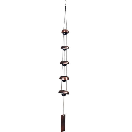 Copper Wind Chimes, Temple Wind Chime,Feng Shui Wind Chimes for Home Yard Outdoor Decoration Bell Wind Chimes Temple Wind Bell Copper Wind Chimes with 5 Bells Feng Shui Wind Chime Memorial