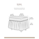 Lattice Stretch  Cover Soft Stretch Slipcover with Skirt Polyester Rectangle Footstool Modern Furniture Protector Bubble Covers for Living Room and Bedroom