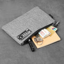 2Pcs Lockable Money Bag - 5.3x8.3 Inches Durable Nylon Locking Bank Bag Coin Purse for Cash, Jewelry, Passports, Medicine, Credit Cards and Valuable Storage Cash Pouch (Black & Grey)
