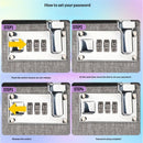 2Pcs Lockable Money Bag - 5.3x8.3 Inches Durable Nylon Locking Bank Bag Coin Purse for Cash, Jewelry, Passports, Medicine, Credit Cards and Valuable Storage Cash Pouch (Black & Grey)