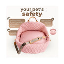 Dog Car Seat for Small Dogs – 3-in-1 Travel Carrier, Booster & Dog Bed for Car – Washable, Anti-Slip, Safety Straps – Fits Front & Back Seats – Cozy Pet Car Seat up to 25 lbs – Pink
