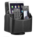 Remote Control Holder 360 Degrees Rotatable Desk Stationery Supply Organizer PU Leather Desktop Storage Box for Controllers Media Bedside Spinning TV Caddy iPad Mobile Pencil Cosmetic