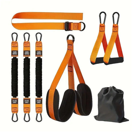 Two Foots Pull Up Assistance Bands, Heavy Duty Resistance Band for Pull Up Bar, Adjustable Weight/Size with Fabric Feet/Knee Rest, Bands for Pull Up Assist for Strength Training, Pull Up