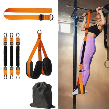 Two Foots Pull Up Assistance Bands, Heavy Duty Resistance Band for Pull Up Bar, Adjustable Weight/Size with Fabric Feet/Knee Rest, Bands for Pull Up Assist for Strength Training, Pull Up