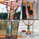 Two Foots Pull Up Assistance Bands, Heavy Duty Resistance Band for Pull Up Bar, Adjustable Weight/Size with Fabric Feet/Knee Rest, Bands for Pull Up Assist for Strength Training, Pull Up