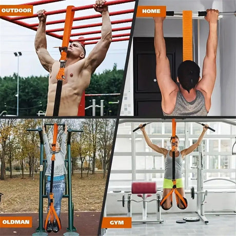 Two Foots Pull Up Assistance Bands, Heavy Duty Resistance Band for Pull Up Bar, Adjustable Weight/Size with Fabric Feet/Knee Rest, Bands for Pull Up Assist for Strength Training, Pull Up