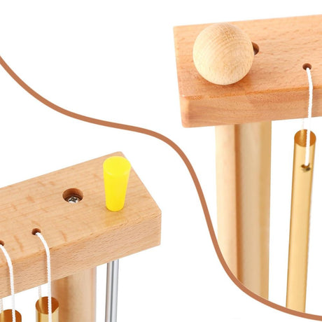 20 Note Chime Wind Chime 20 Bars Instrument Percussion with Mallet (Gold) Chime Table Wind Chime Bar Percussion Instrument Single Row Chime Hand Chimes Relaxing