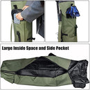 Durable Canvas Fishing Rod & Reel Organizer Bag Travel Carry Case Bag- Holds 5 Poles & Tackle Waterproof Rod Reel Bag Carrier Case,