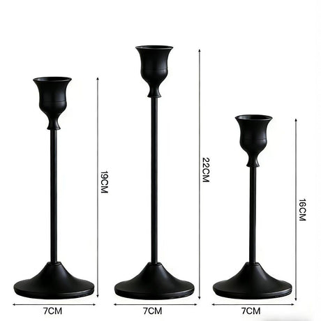 Candlestick Holders,Taper Candle Holder for Candlesticks Black Candelabra Candle Holders Vintage Candle Stick Candle Holder for Fireplace Party Dining Home 6pcs