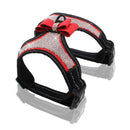 Reflective Dog Harness with Rhinestone, Cute Bling Ties Dog Harness Dog Leash, Reflective Chest Strap with Shiny Bow (M, red)