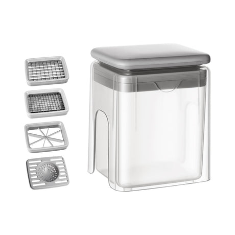 4-in-1 Vegetable Chopper, Slicer, French Fry Cutter | Potato Shredder, Onion Dicer, aple Slicer Manual Tool For Efficient Kitchen Prep And Convenient Food Dicing, Slicing, And Shreddi