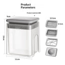 4-in-1 Vegetable Chopper, Slicer, French Fry Cutter | Potato Shredder, Onion Dicer, aple Slicer Manual Tool For Efficient Kitchen Prep And Convenient Food Dicing, Slicing, And Shreddi