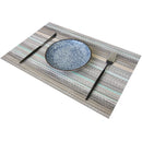 Placemats Set of 6, Heat Resistant Non-Slip Woven Table Mats for Dining Table, Washable Durable Elegant Place Mats for Kitchen Indoor/Outdoor Use (blue stripes)