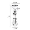 Baking hand cranked electroplated egg beater, dual wheel stainless steel kitchen mixer, cake baking tool Egg Beater Classic Hand Crank Style Stainless Steel Mixer （large size）