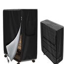 Waterproof and Dustproof, with Zipper and Elastic Drawstring, Thickened Storage Cover for Folding Cot （99*38*114cm black）