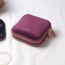 Travel Jewelry Organizer Case, 2-Layer Pouch, Earrings & Rings, Anti-Tangle Scratch-Resistant Small Jewelry Bag, Elegant Gift (Plum Purple)