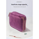 Travel Jewelry Organizer Case, 2-Layer Pouch, Earrings & Rings, Anti-Tangle Scratch-Resistant Small Jewelry Bag, Elegant Gift (Plum Purple)
