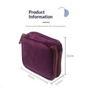 Travel Jewelry Organizer Case, 2-Layer Pouch, Earrings & Rings, Anti-Tangle Scratch-Resistant Small Jewelry Bag, Elegant Gift (Plum Purple)