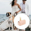 2pcs Couple Ring Storage Box for Proposal Engagement Ceremony Party Leather ring storage bag creative anti loss ring foreskin leather buckle design ring bag(pink+white)