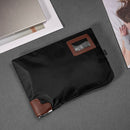 Waterproof Cash Bag with Lock and 2 Keys,Canvas Documents Bag, Money Bank Deposit Bag with Zipper, Durable Leatherette Money Cash Coin Check Wallet Pouch for Men & Women