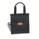 Lunch Bag for Women Men Insulated Lunch Tote Bags Waterproof Reusable Lunch Box Soft Cooler with Pockets for Work Travel Picnic, Black