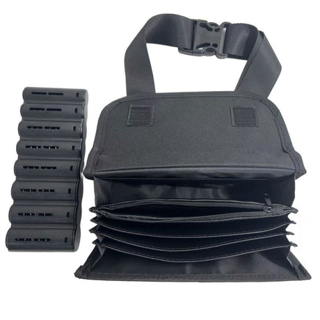 Coin Holder Coin Dispenser, Pack with Banknote Waiters Purse Coin Sorter Coin Organizer, Black Coin Storage Bag for Waitress Server Collector Cashier Change（oniy bag）