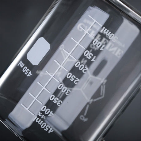 Caffeine Beaker Mug, Chemistry Coffee Mug 16 oz Borosilicate Glass, Measuring Graduated Beaker (450ml)