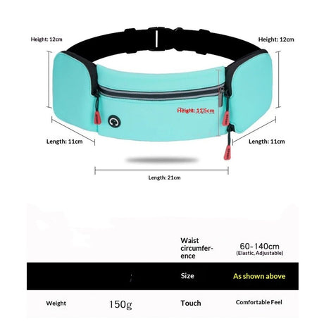 Running Belt Bag With Foldable Water Bottle Holder(Bottles NOT Included), No Bounce Large Pocket Water Resistant Fanny Waist Pack, Hydration Running Phone Holder For Men And Women (Black)