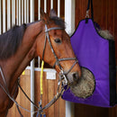 600D Oxford cloth Hay Feeder Tote Bag for Horses, Sheep with Reduces Waste - Comes with Hay Net (Purple)