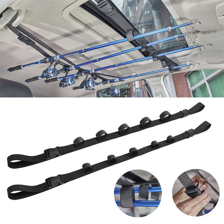 Fishing Pole Holder for Car,Car Fishing Rod Holder,Fishing Pole Storage Rack for SUV/Wagons/Van/Jeep/Truck, 2 Styles Available: Fishing Pole Roof Rack and Backseat Pole Holder