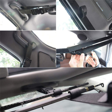 Fishing Pole Holder for Car,Car Fishing Rod Holder,Fishing Pole Storage Rack for SUV/Wagons/Van/Jeep/Truck, 2 Styles Available: Fishing Pole Roof Rack and Backseat Pole Holder