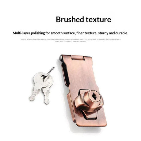 Heavy Duty Concealed Safety Hasp Lock, 2 PCS Hinge Keyed, Flexible Link,Steel+Zinc Alloy, Indoor & Outdoor Use