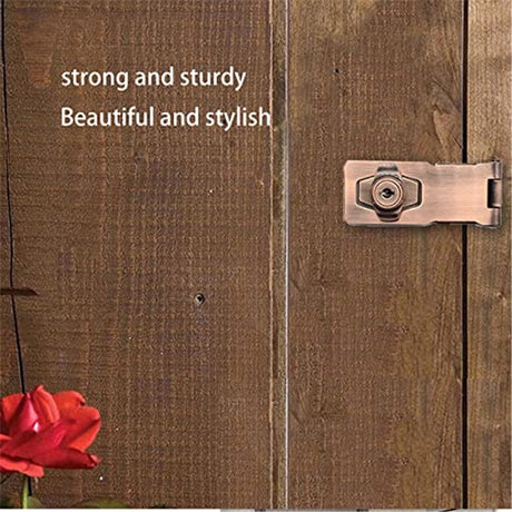 Heavy Duty Concealed Safety Hasp Lock, 2 PCS Hinge Keyed, Flexible Link,Steel+Zinc Alloy, Indoor & Outdoor Use