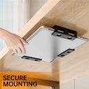 Under Desk Laptop Mount, Laptop Under Desk Mount 1.2 inches Tall Effective Space, Under Desk Laptop Holder Rack